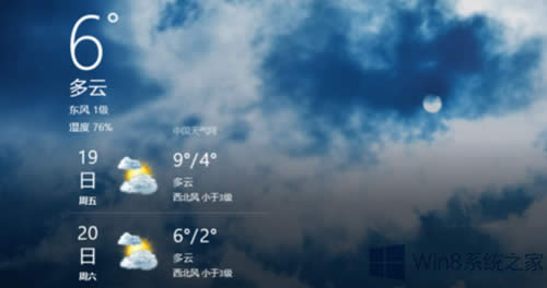 Win8修改开始屏幕天气地点的方法