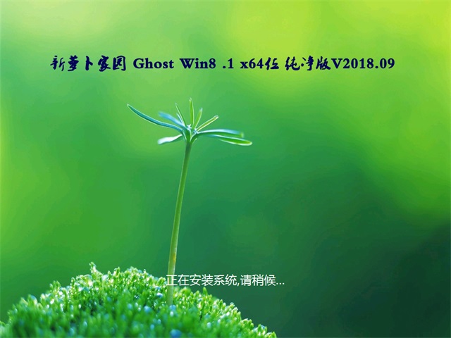 新萝卜家园Ghost Win8.1 x64 多驱动纯净版v201809(完美激活)