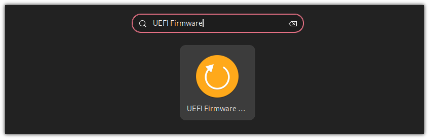 boot into uefi firmware from system menu