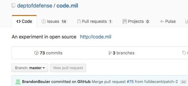 美国防部宣布开源代码库：快来 GitHub提意见