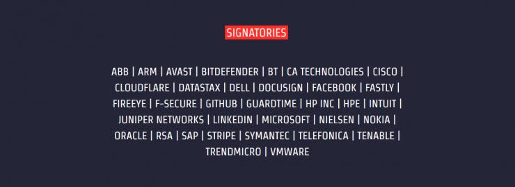 34家公司签署“不协助政府黑客行动”协议，苹果、谷歌、亚马逊和英特尔不在名单上