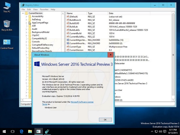 Windows Server 2016 build 10514系统截图曝光