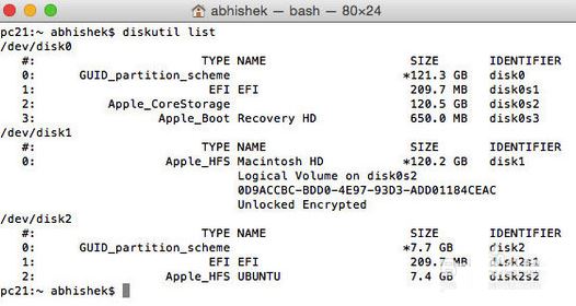 在Mac OS X中ubuntu usb启动盘制作的方法