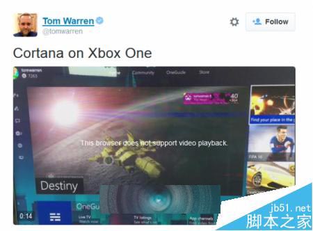 部分已有Xbox One的用户可以激活Cortana并试用