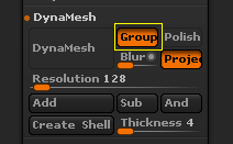 ZBrush怎么使用Dynamesh功能对模型进行重建细分?