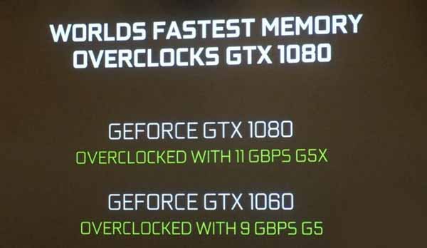NVIDIA发布新版GTX 1080/1060:显存提高G5X