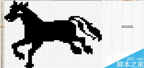 用excel vba编程画一匹马