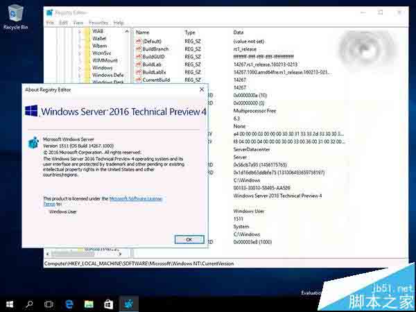 Win10 RS1分支Windows Server 2016 TP4 14267界面曝光