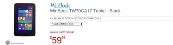 7英寸WinBook平板只要￥368！ 创新Win8.1平板史上最低价