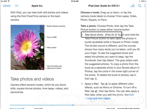 iPad用户手册意外泄密 ipad air2、mini3配置确定