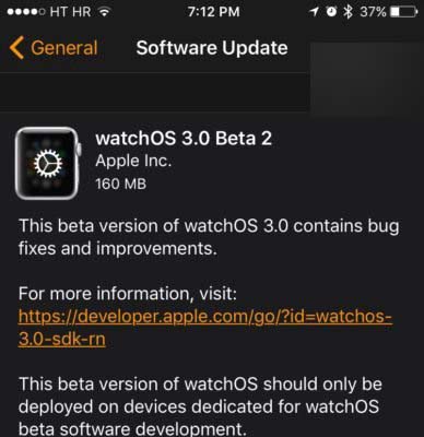 苹果推送watchOS3/macOS/tvOS10 beta2开发者预览版固件更新