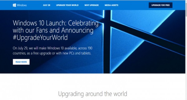 微软官方公布Windows 10升级发布网址