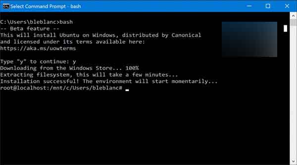 Win10一周年更新预览版14316如何开启原生支持Linux Bash命令行?