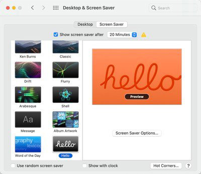 苹果 macOS Big Sur 11.3怎么使用新增的你好幕保护程序?