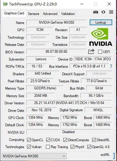 MX350独显性能怎么样 NVIDIA GeForce MX350独显详细评测
