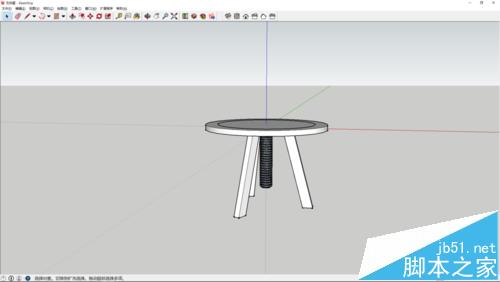 sketchup怎么绘制一个很有创意的桌椅模型?
