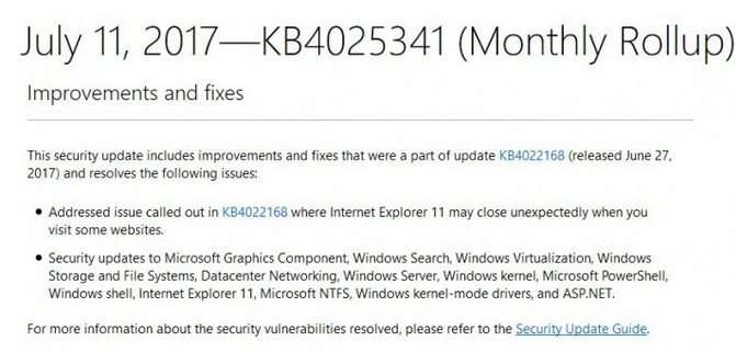 Windows7更新补丁KB4025341下载(附修复解决问题汇总) 32位/64位