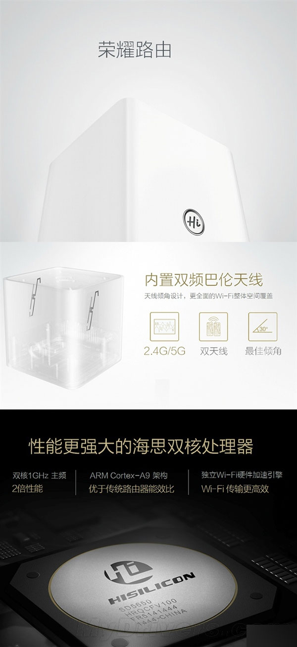 华为荣耀发布路由器 在3月17日开始预约售价188元