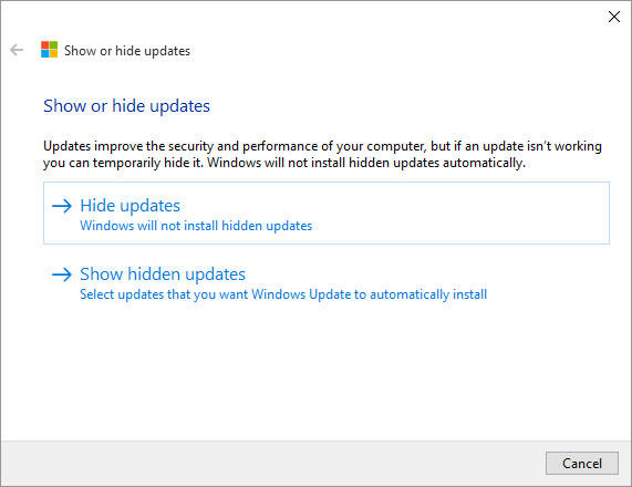 微软官方工具下载 阻止Windows 10自动更新