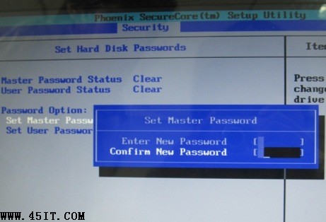 IdeaPad Y450系列机型清除硬盘密码的方法