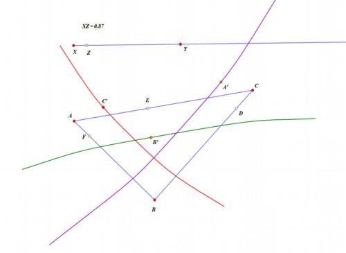 网络画板怎么制作出轨迹曲线的交点?