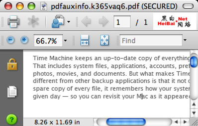 学习在 MAC系统上给 PDF文件加密的方法 