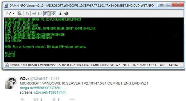 Win10 Server技术预览版10147系统镜像下载