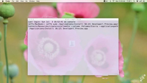 苹果Mac创建MacOS Sierra U盘安装教程