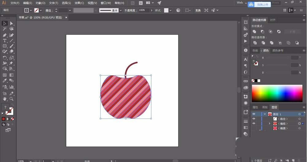 怎么使用ai的剪切蒙版制作苹果图形使用ai中的剪切蒙版制作苹果图形的教程